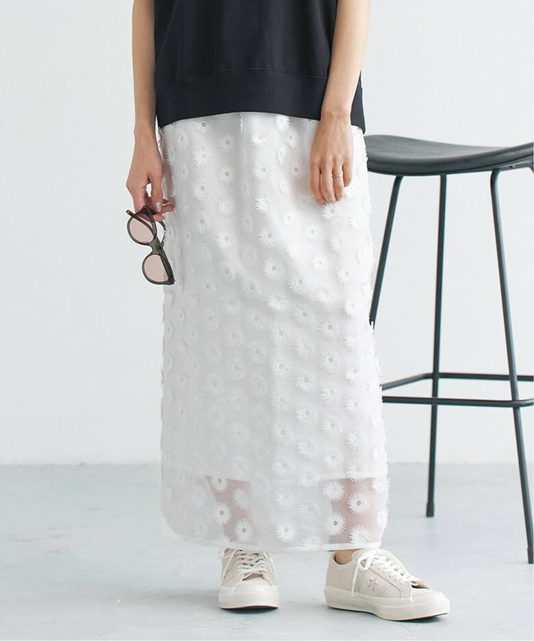シアージャガード刺繍スカート（ロング・マキシ丈スカート）｜IENA  