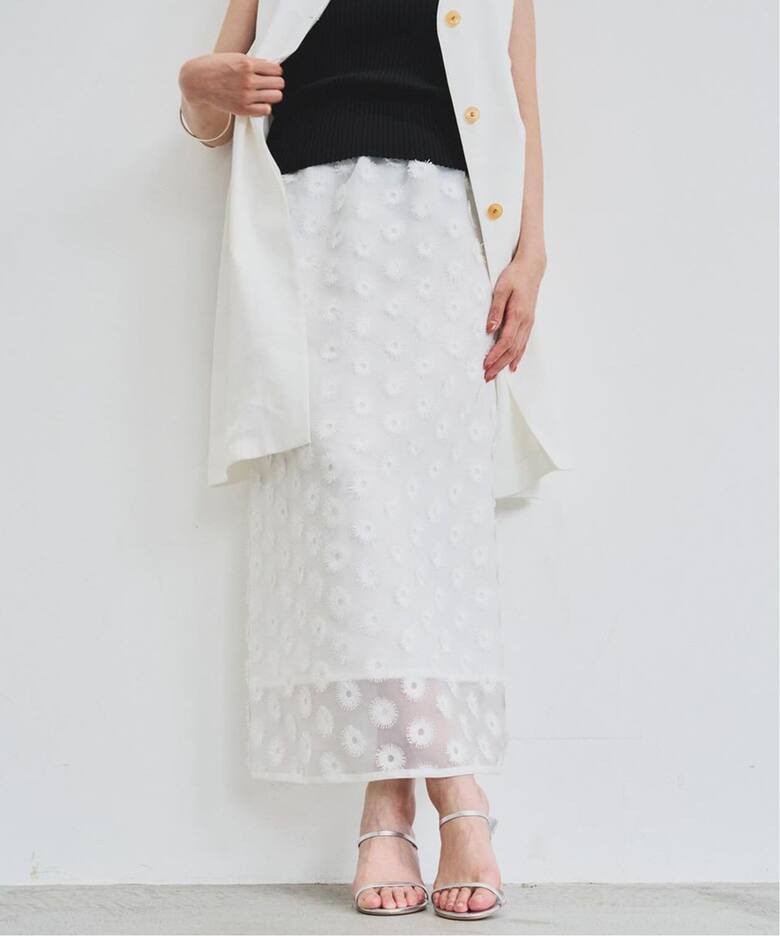 シアージャガード刺繍スカート（ロング・マキシ丈スカート）｜IENA  