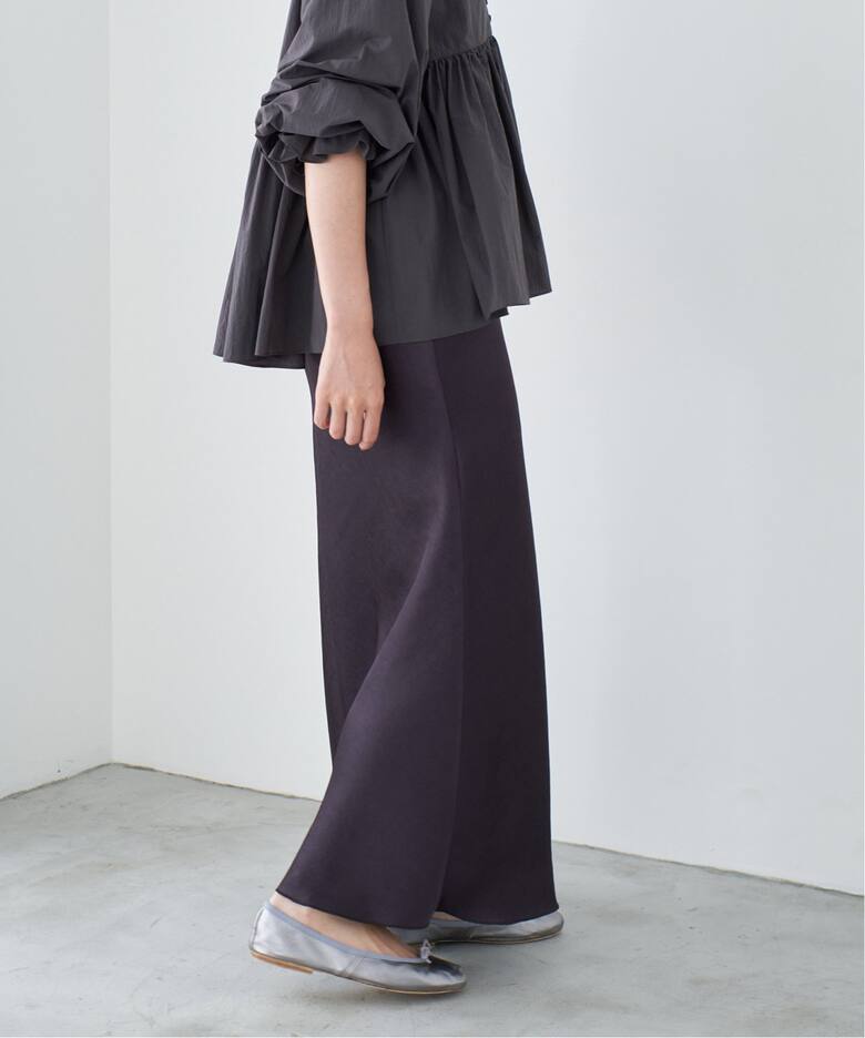 追加8》ダブルサテンスカート（ロング・マキシ丈スカート）｜IENA  