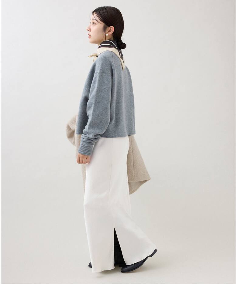 追加9予約》ダブルサテンスカート（ロング・マキシ丈スカート）｜IENA  