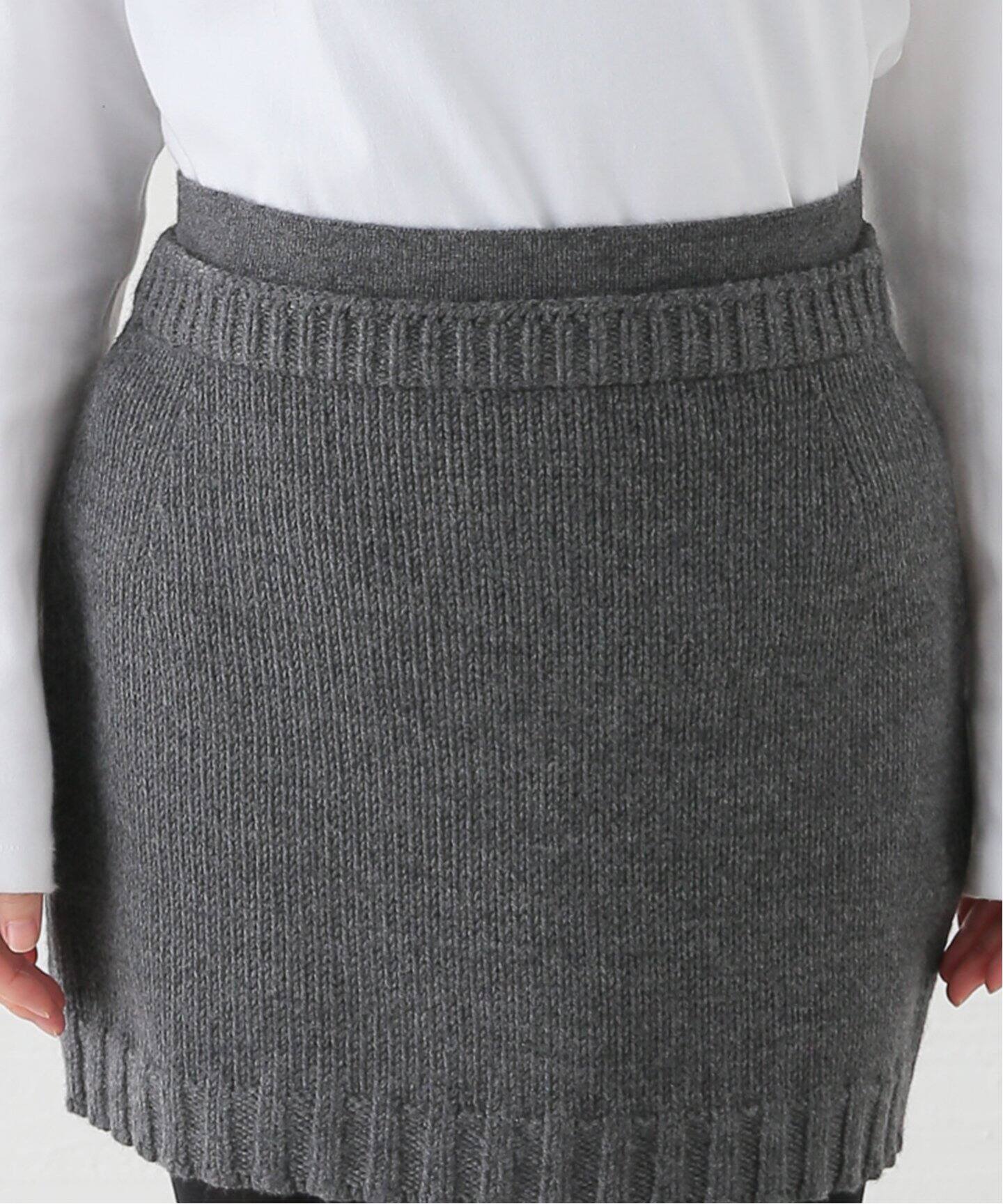 AURALEE/オーラリー WOOL SOFT CORD KNIT MINI SKIRTミニスカート  