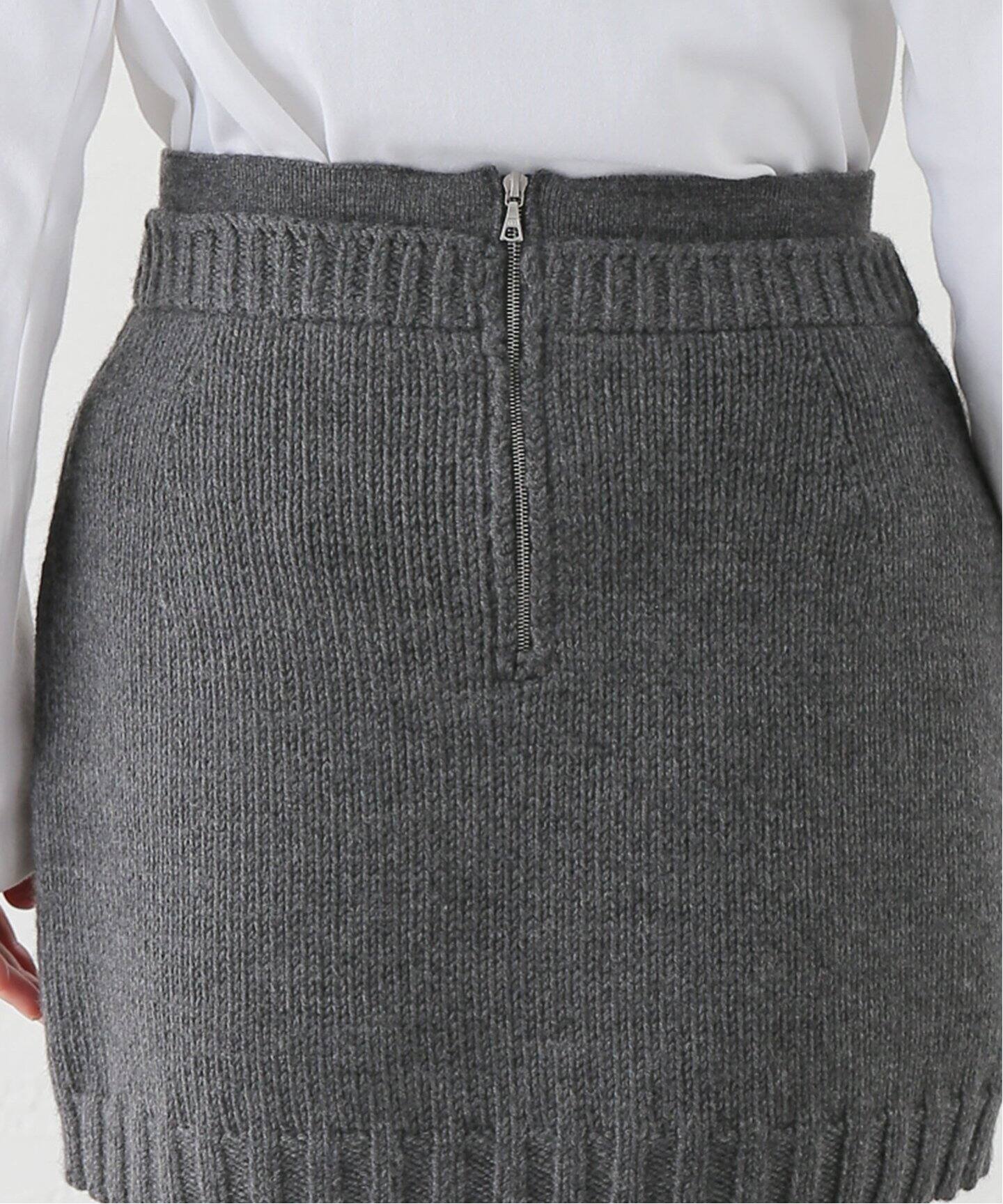 AURALEE/オーラリー WOOL SOFT CORD KNIT MINI SKIRTミニスカート 