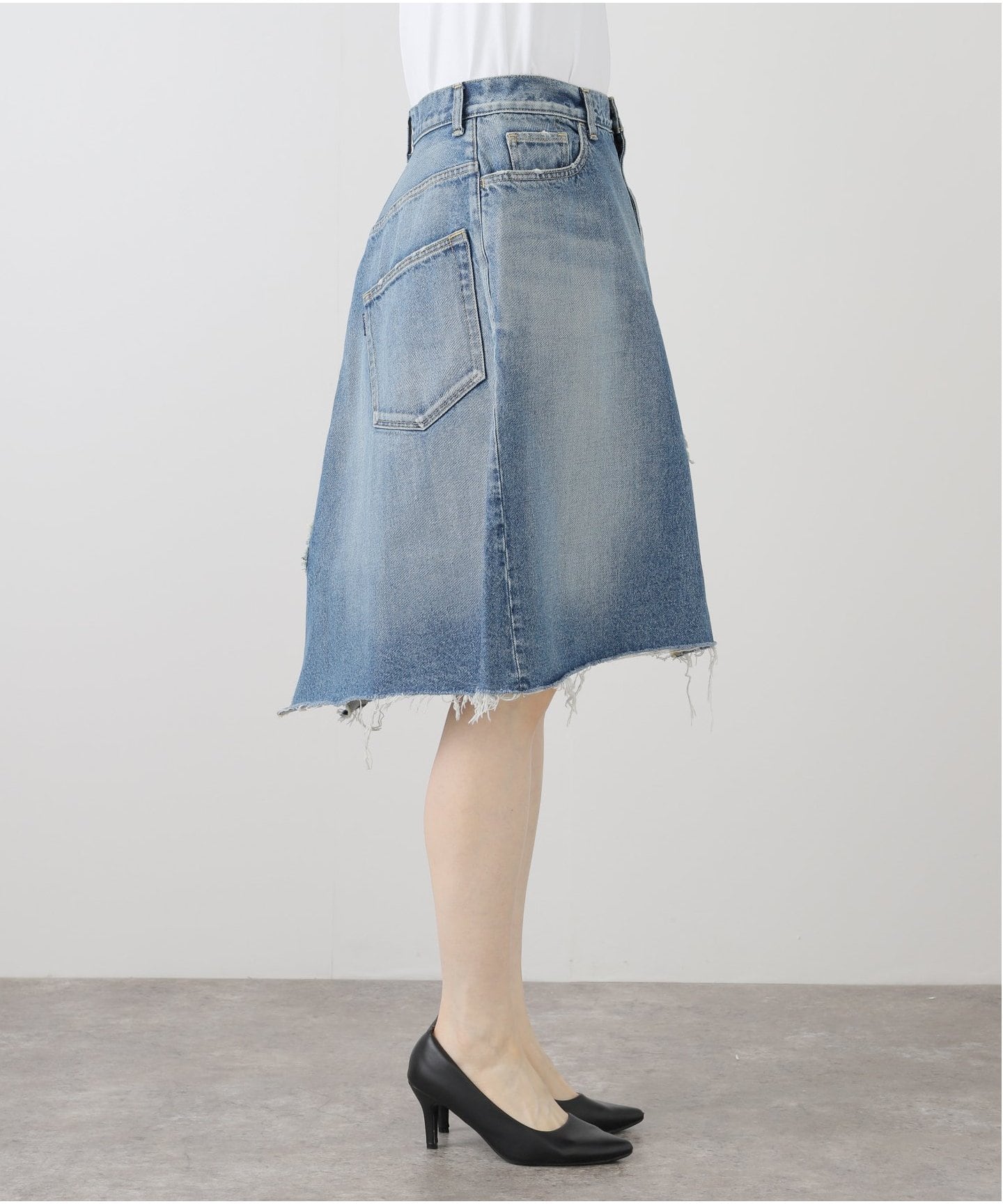 マディソンブルー スカート Aライン ウール 白 マディソンブルー スカート Aライン ウール 白 MADISONBLUE