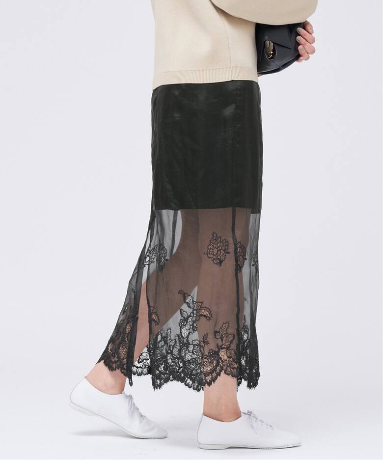 venit/ヴェニット】embroidery lace レース スカート（ロング・マキシ 