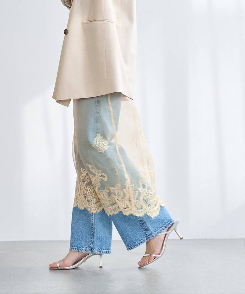 venit/ヴェニット】embroidery lace レース スカート（ロング・マキシ  