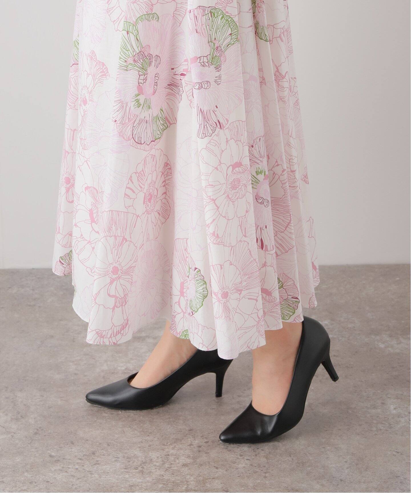 KRISTINA TI/クリスティーナティ】Floral printed long skirt スカート 