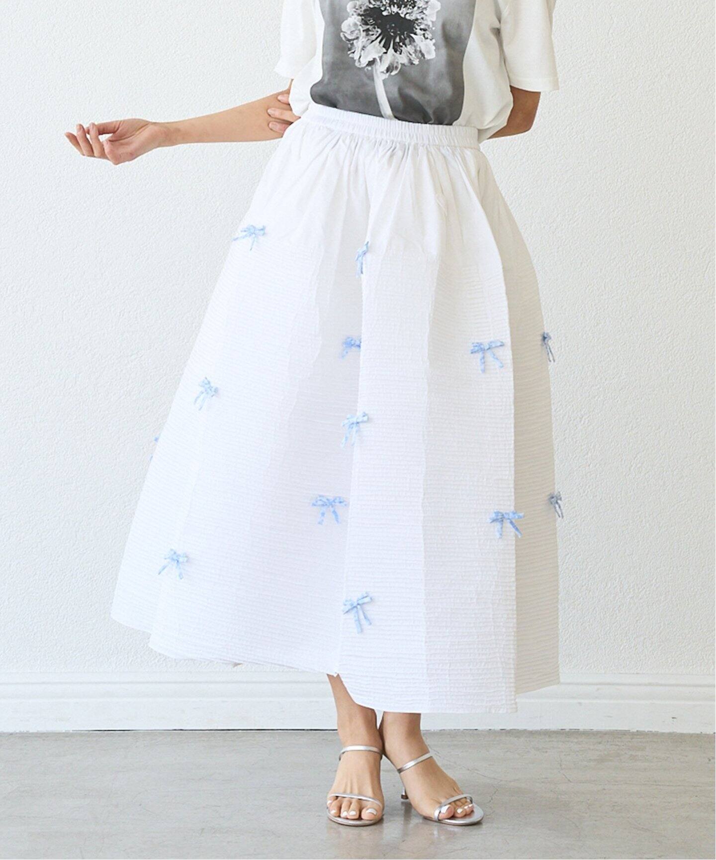 HORROR VACUI/ホラー ヴァキュイ】RIBBON SKIRT スカート（ロング  