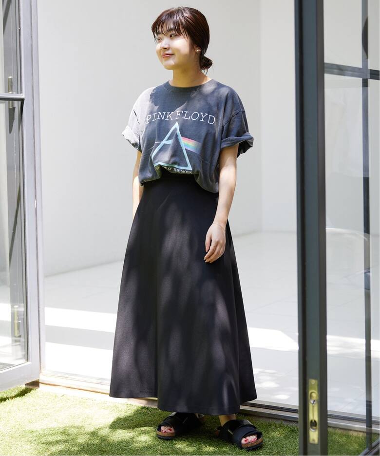 WEB限定》ダブルクロスフレアスカート（ロング・マキシ丈スカート  