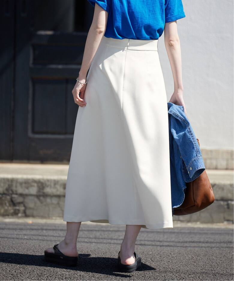 WEB限定》ダブルクロスフレアスカート（ロング・マキシ丈スカート  