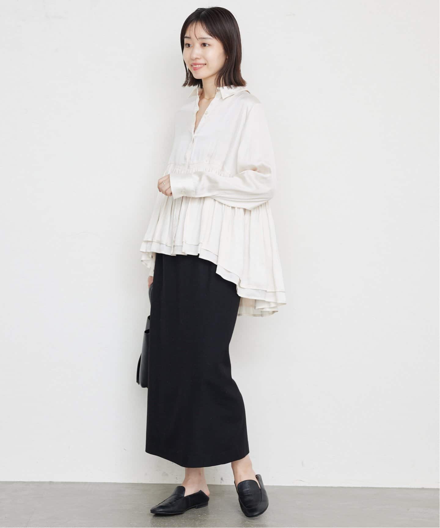 極美品◆スローブ イエナ 2023ss リネン混 ジャケット タイトスカート M リネン混タイトスカート | スローブ イエナ(SLOBE IENA