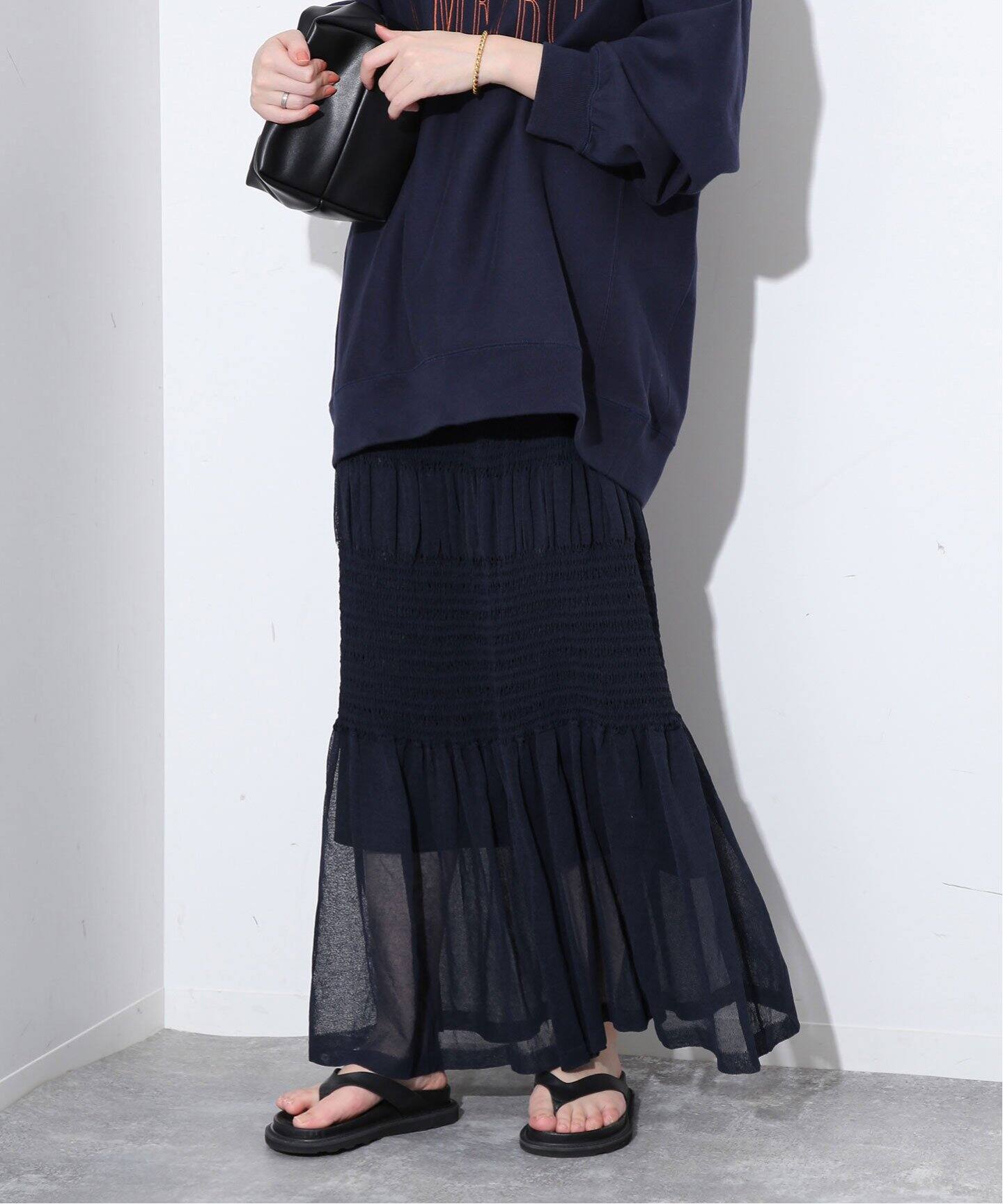 SLOBE IENA ニットロングスカート 追加》ウォッシャブルニットスカート（ロング・マキシ丈スカート