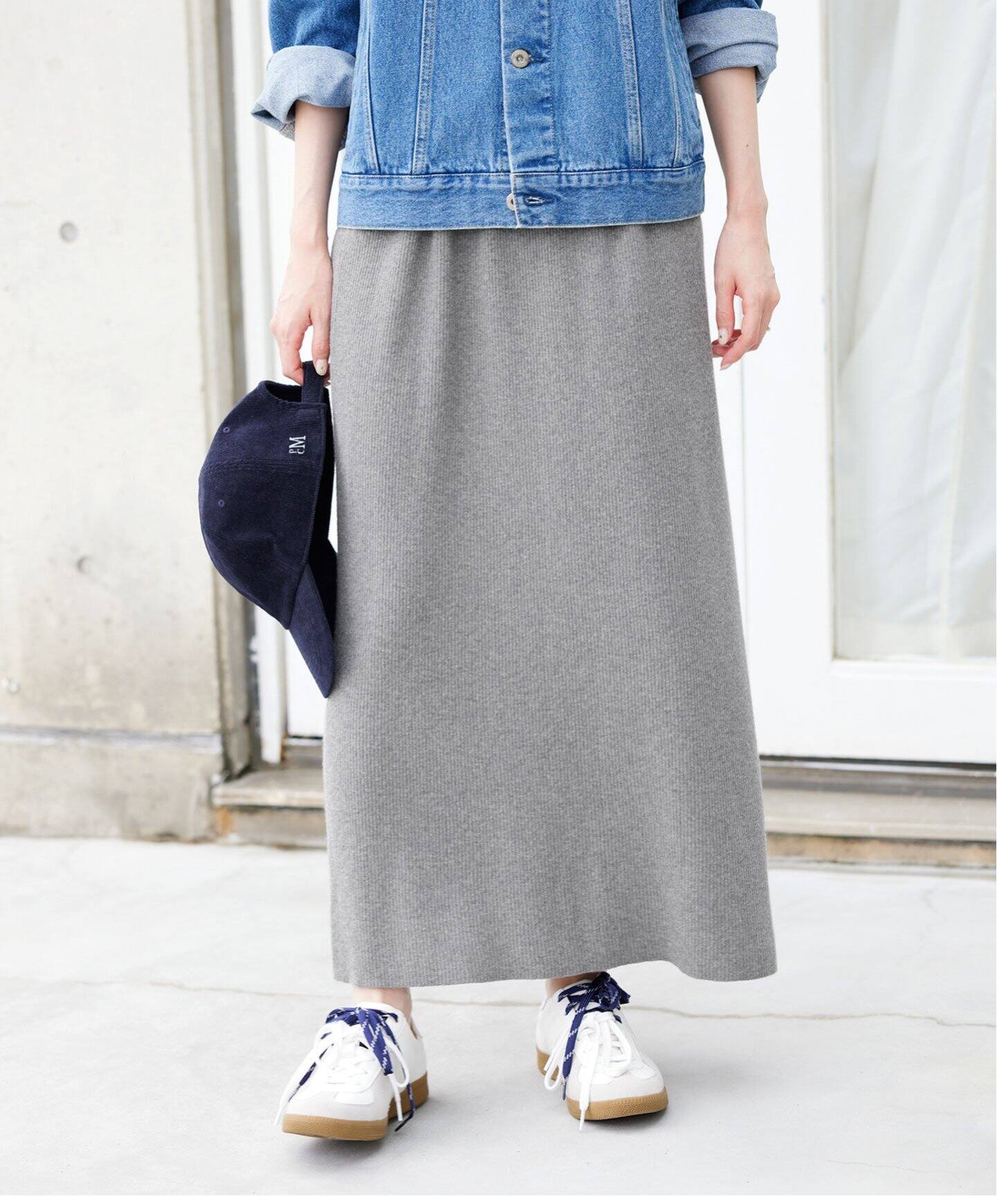 予約》コットンヤク ニットスカート（ロング・マキシ丈スカート  