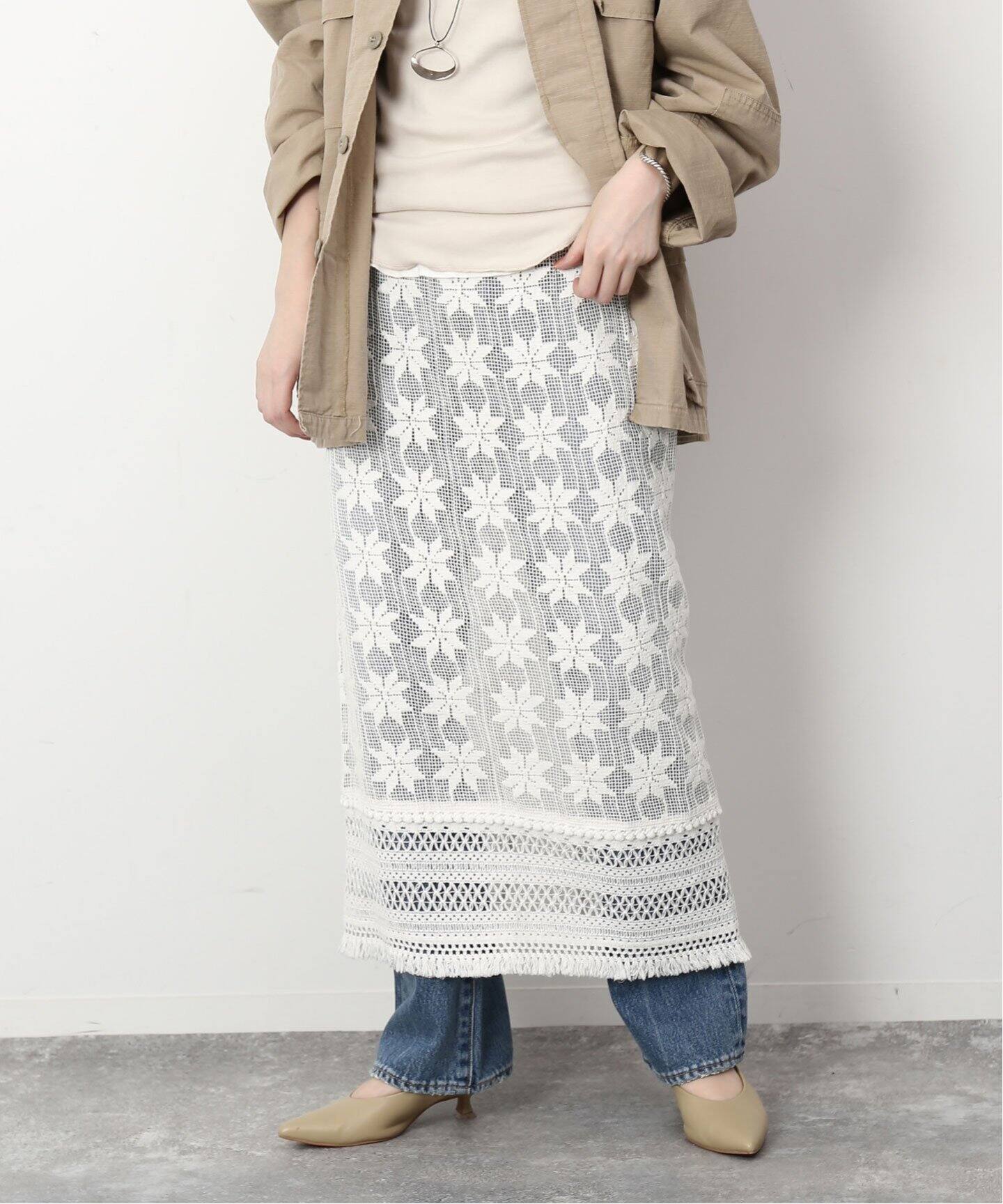 レースパッチワークスカート（その他スカート）｜SLOBE IENA（スローブ  