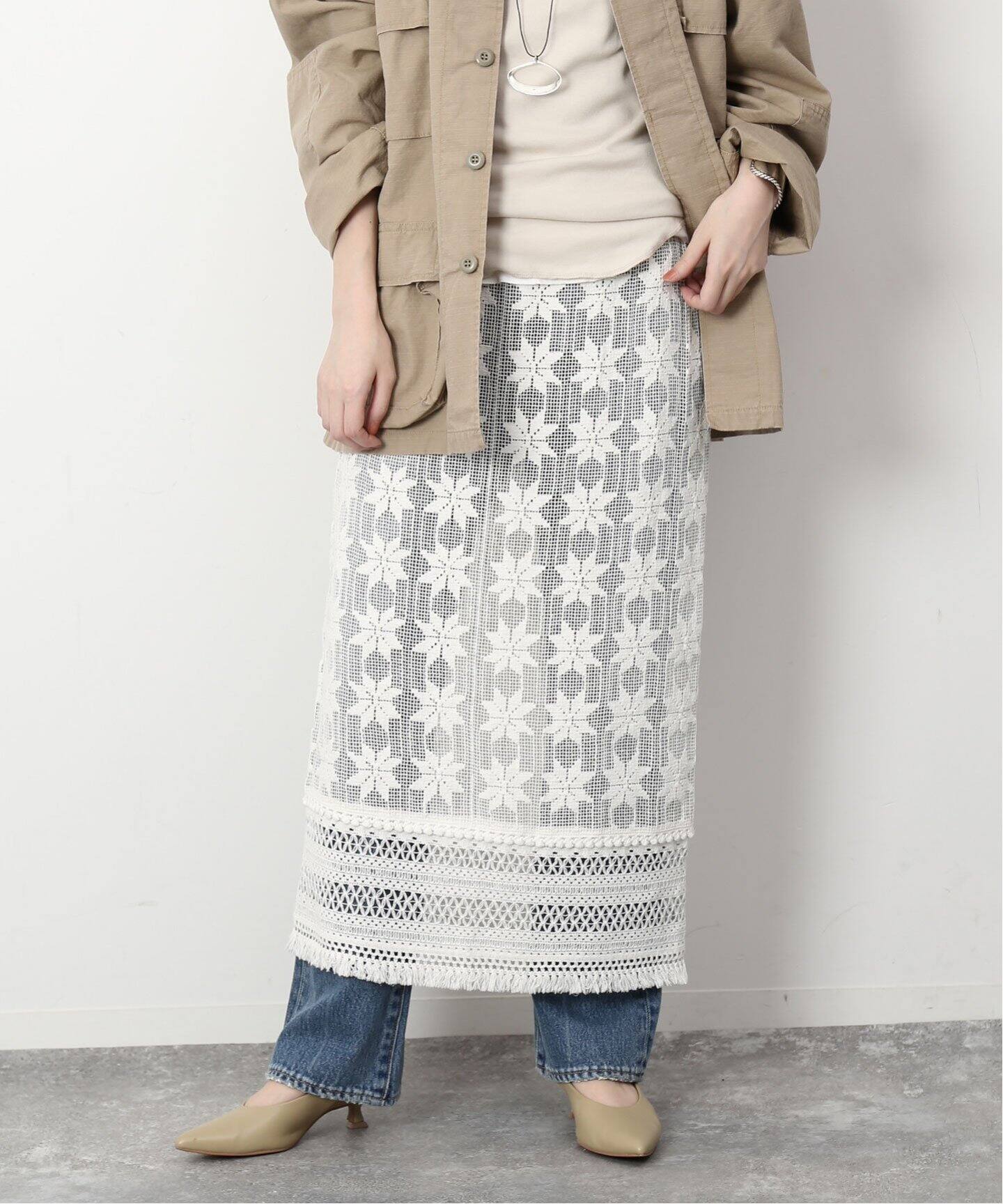 レースパッチワークスカート（その他スカート）｜SLOBE IENA（スローブ  
