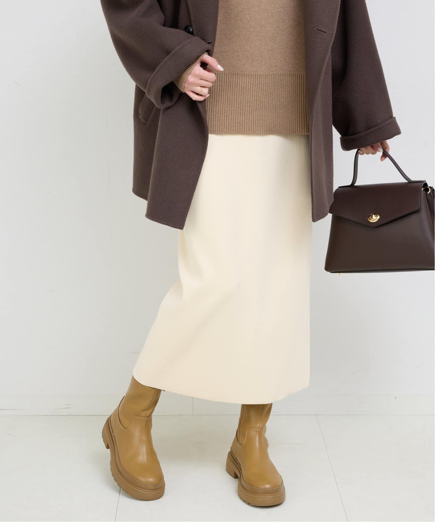 レギンスセット》レイヤードニットスカート（その他スカート）｜SLOBE