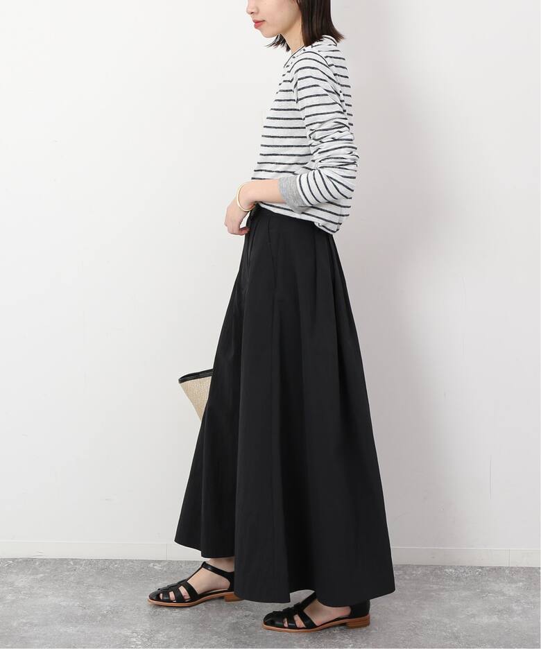ナイロンタックフレアスカート（ロング・マキシ丈スカート）｜SLOBE  