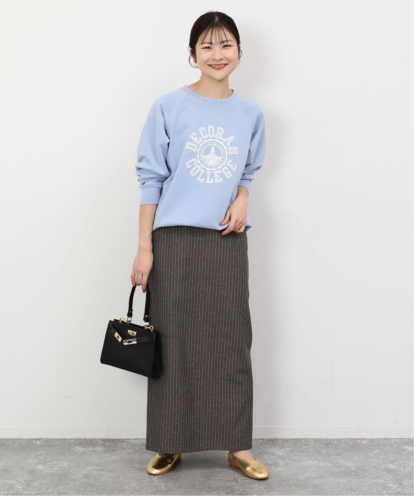 ストライプ Iラインスカート（ロング・マキシ丈スカート）｜SLOBE IENA  