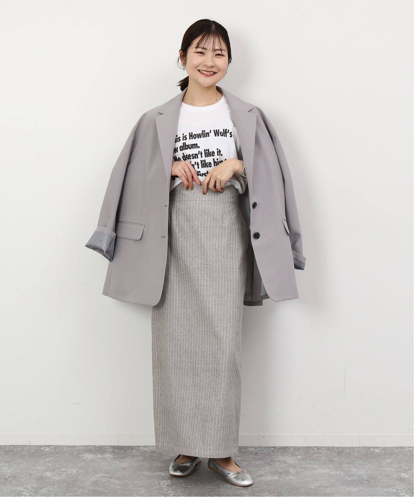 ストライプ Iラインスカート（ロング・マキシ丈スカート）｜SLOBE IENA  