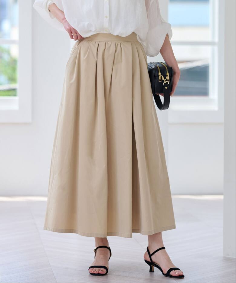 追加3》ランダムタックスカート（ロング・マキシ丈スカート）｜SLOBE  