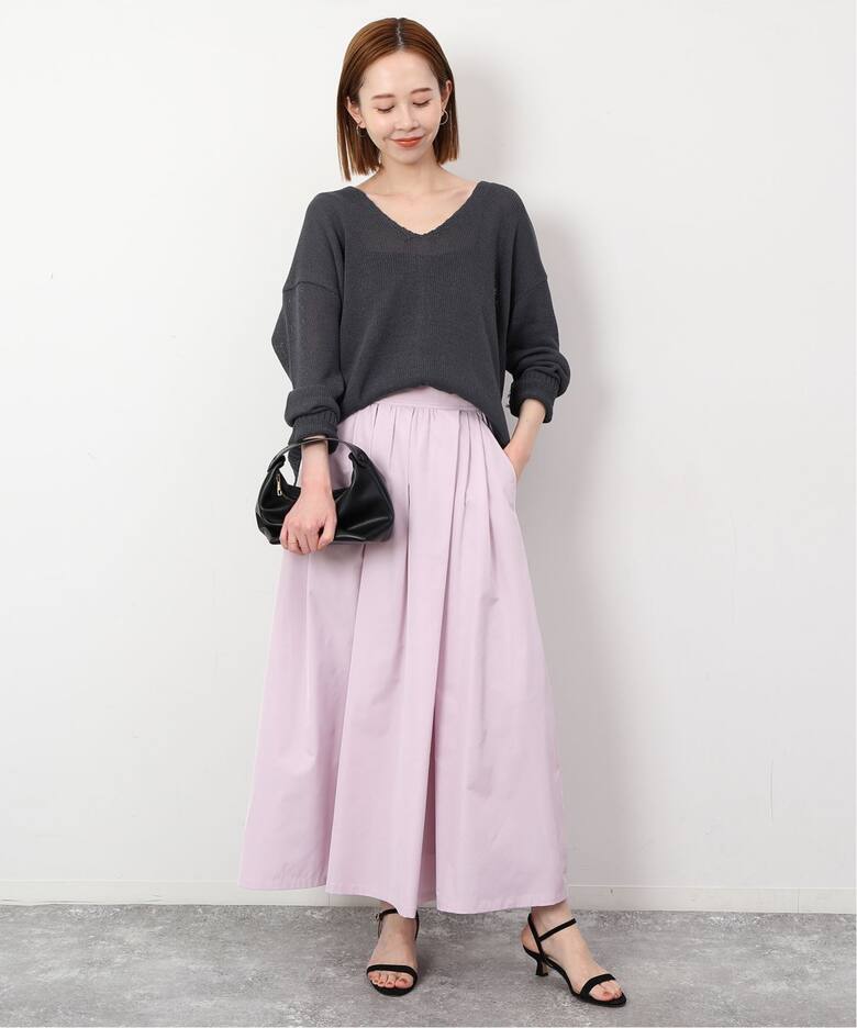 追加3》ランダムタックスカート（ロング・マキシ丈スカート）｜SLOBE  