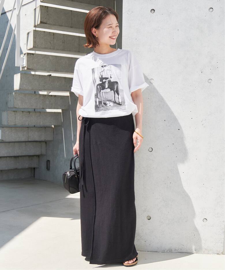 綿麻リラックスラップスカート（その他スカート）｜SLOBE IENA  