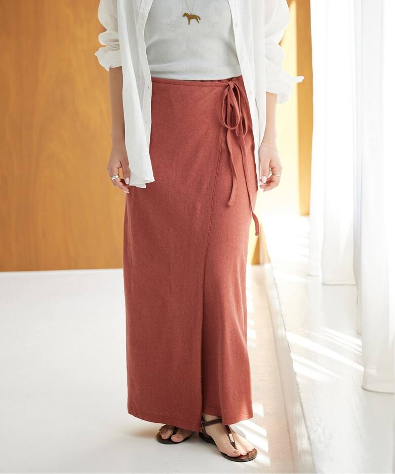 綿麻リラックスラップスカート（その他スカート）｜SLOBE IENA  