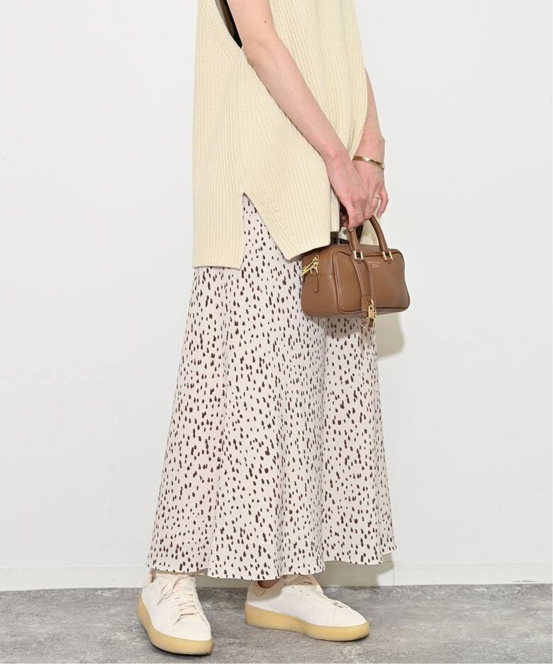 IENA 置き換わり ニュアンスレオパードフレアスカート 