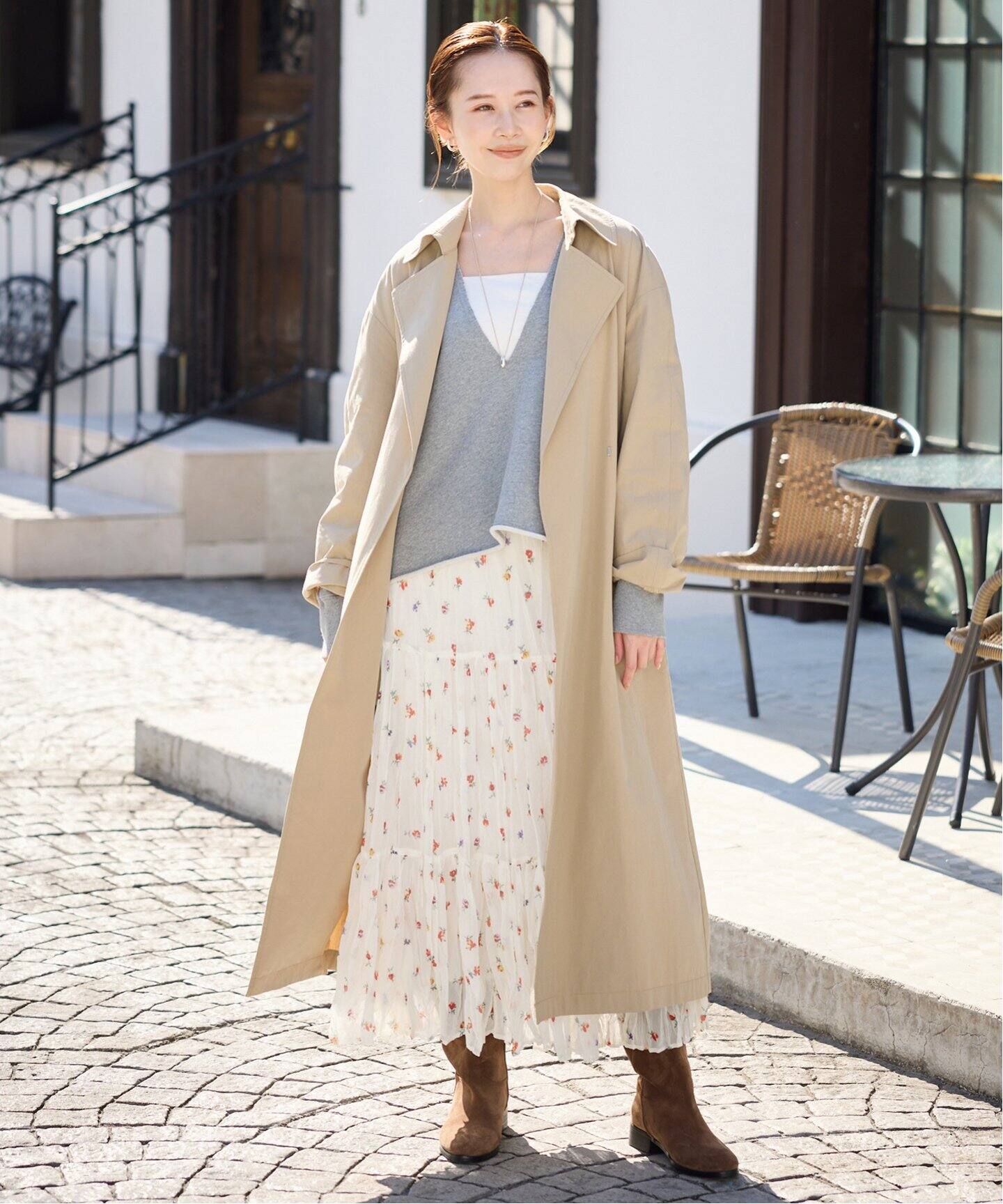 FLOWERティアード スカート（ロング・マキシ丈スカート）｜SLOBE IENA  