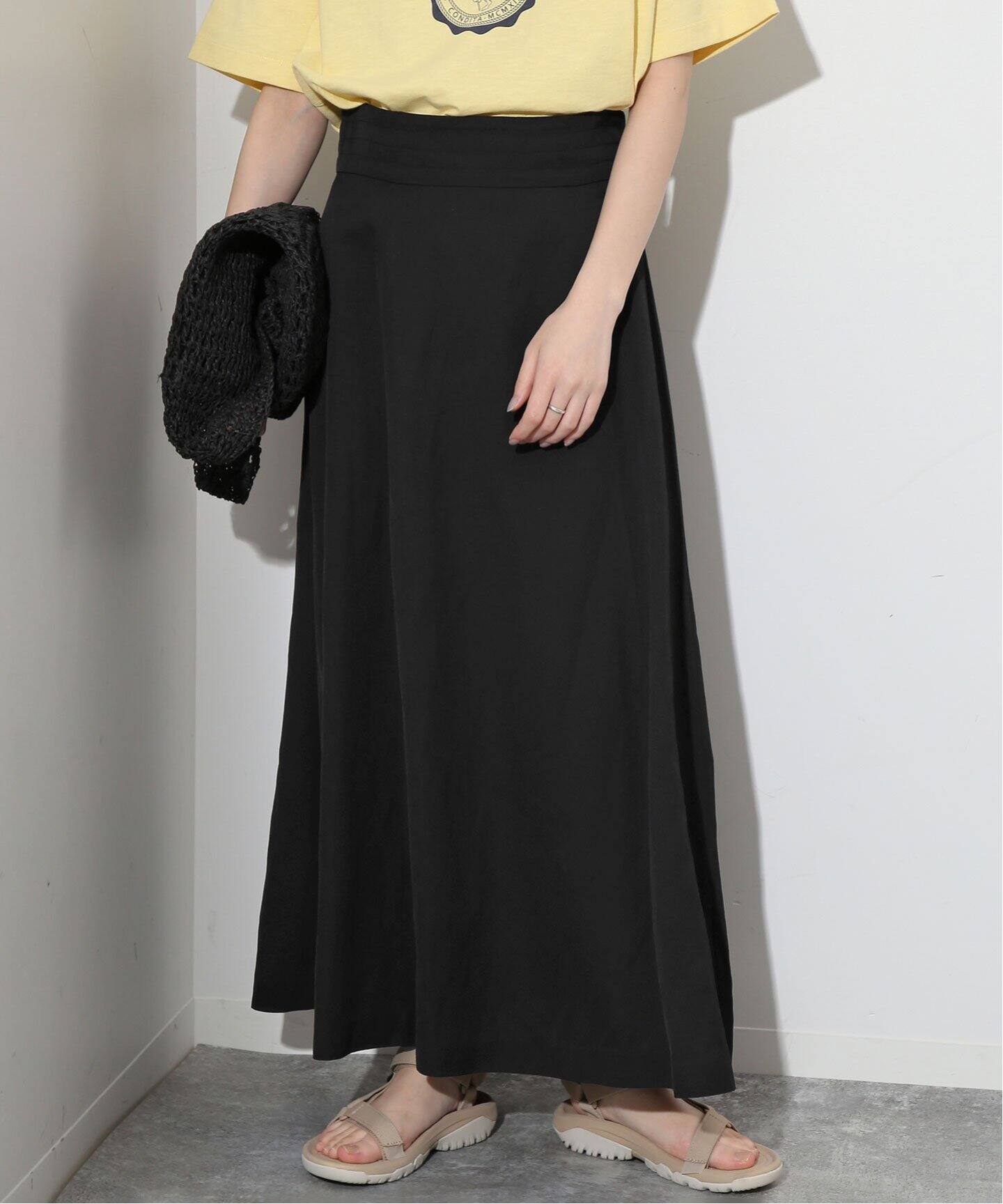 新品・タグ付き】SLOBE IENA リネンハイウエストロングタイトスカート  