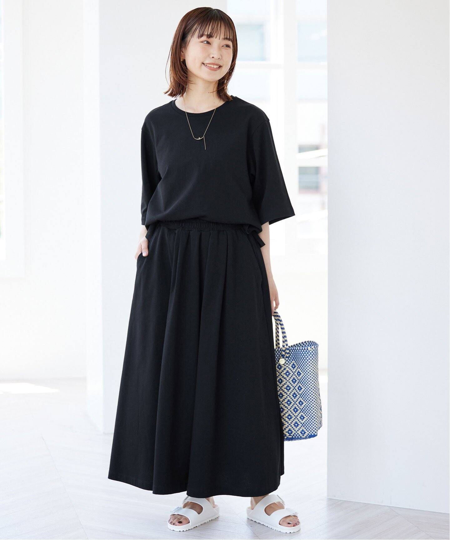 エアースピン天竺フレアスカート（ロング・マキシ丈スカート）｜SLOBE  