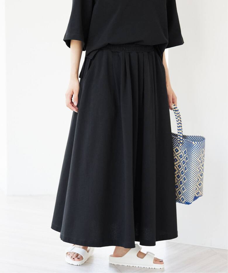 エアースピン天竺フレアスカート（ロング・マキシ丈スカート）｜SLOBE  
