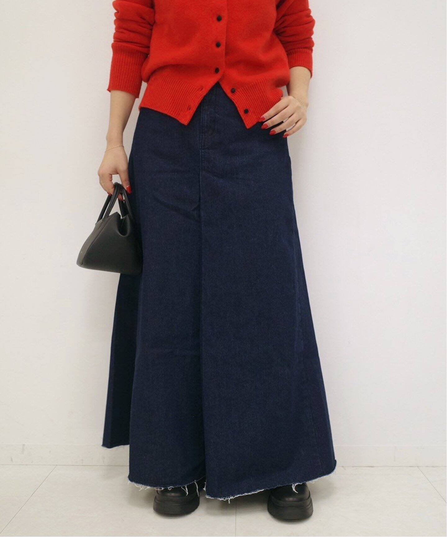 La Hutte/ラ・ユット SLOBE別注 デニムスカート（ロング・マキシ丈  