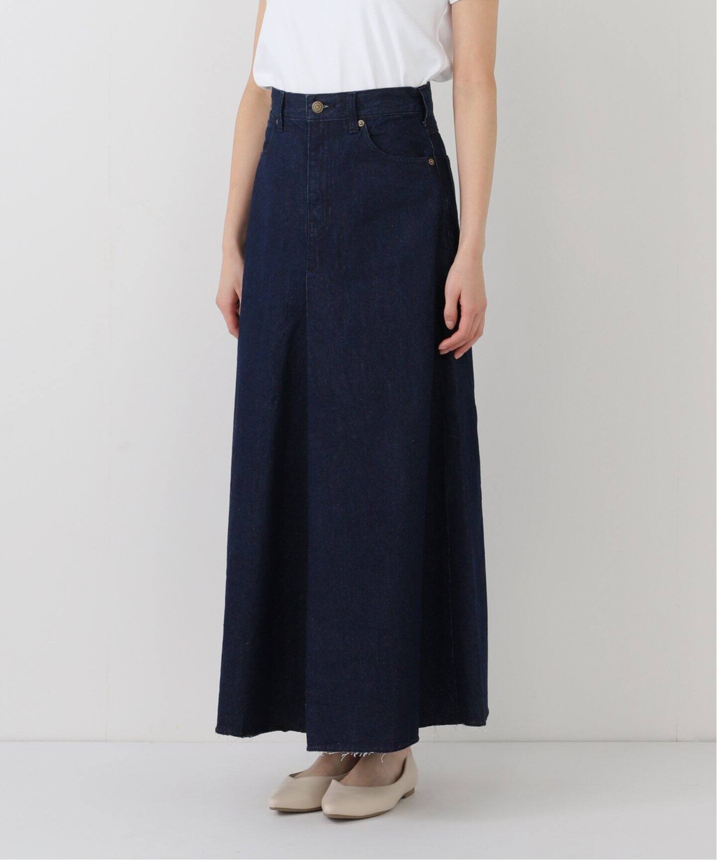 La Hutte/ラ・ユット SLOBE別注 デニムスカート（ロング・マキシ丈  