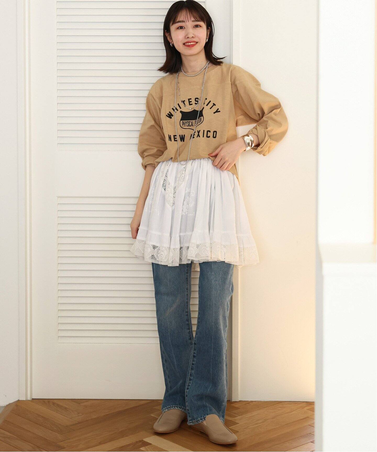 crinkle crinkle crinkle】2way embroidery ミニスカート（ミニ  