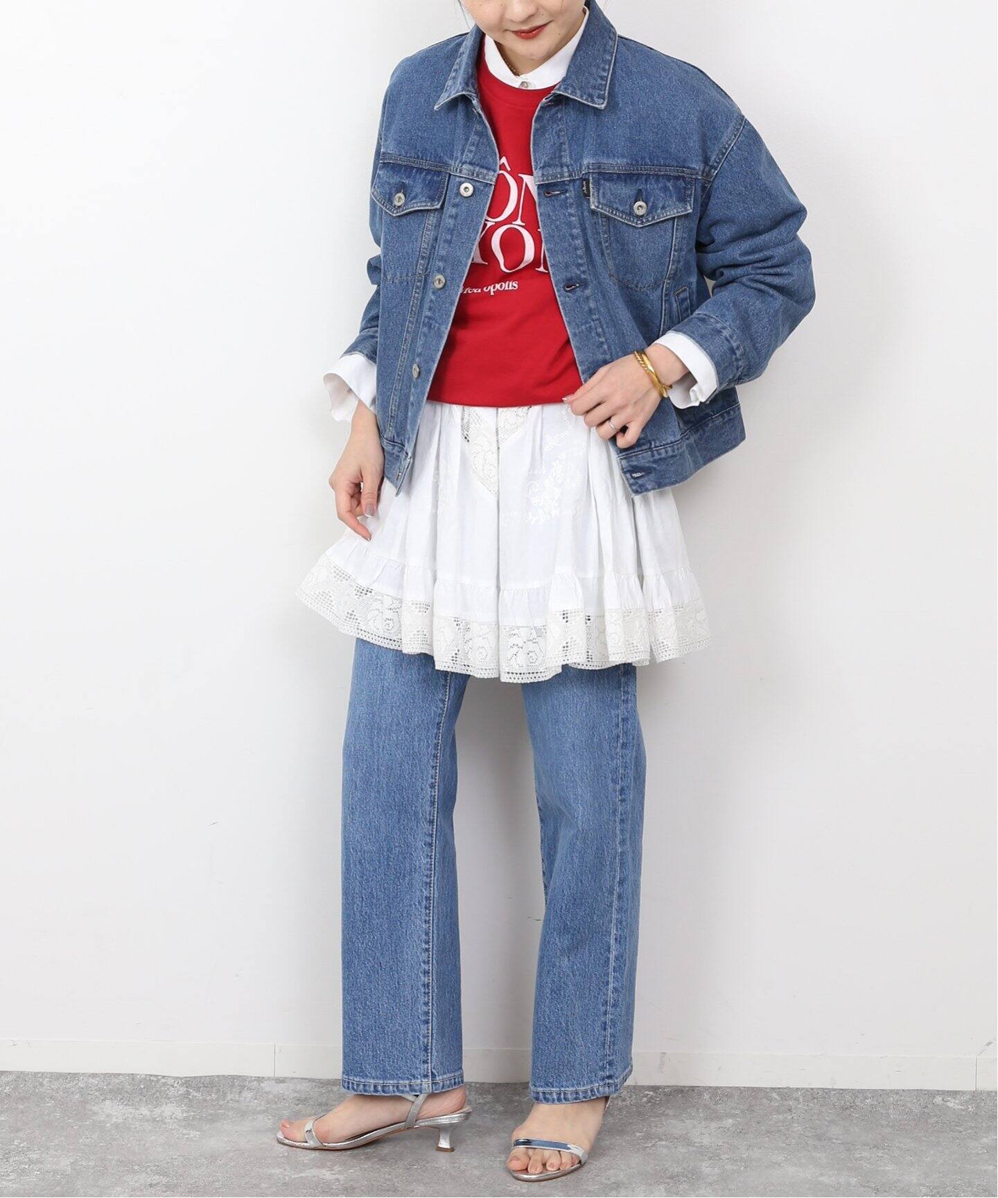 crinkle crinkle crinkle】2way embroidery ミニスカート（ミニ  