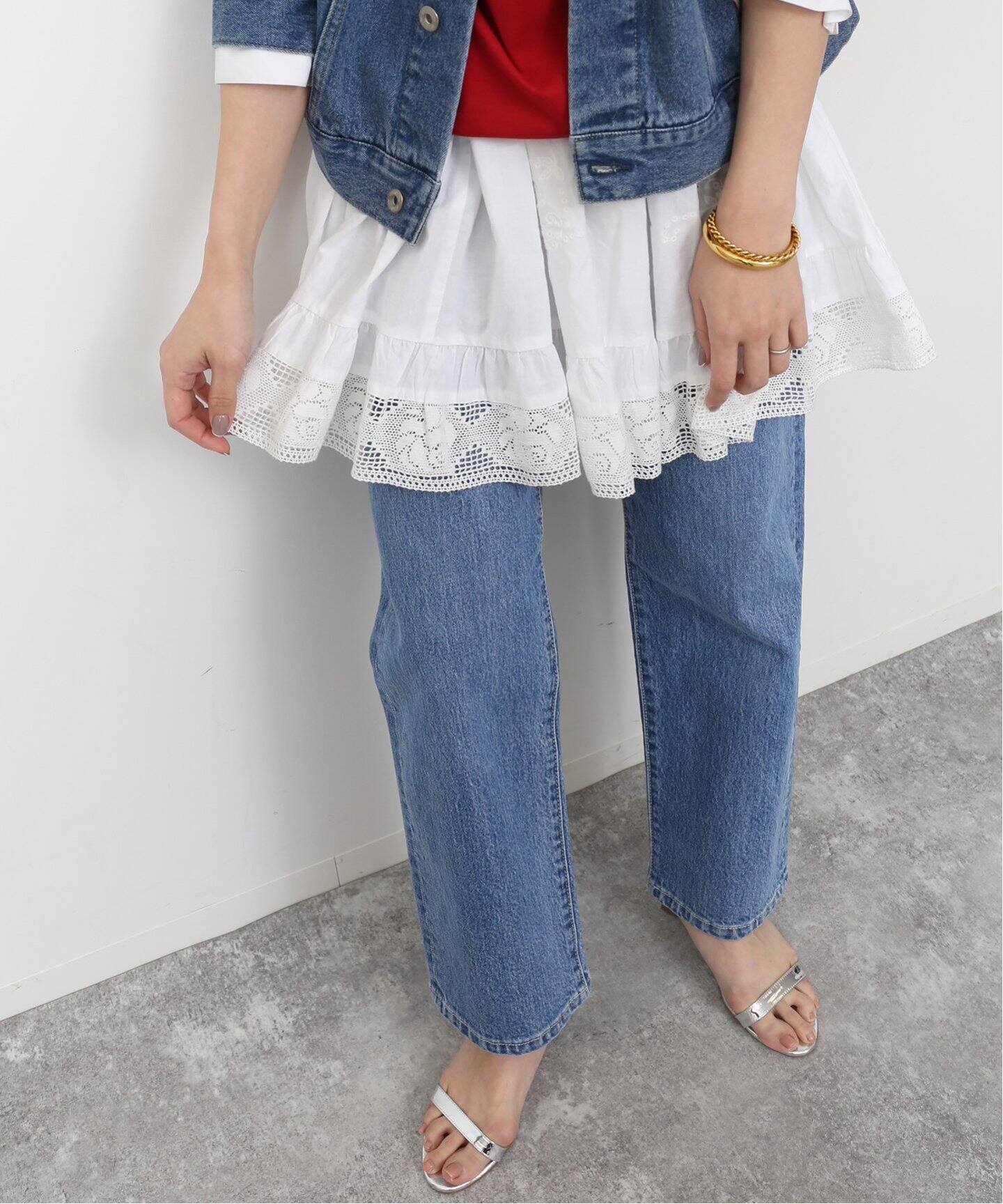 crinkle crinkle crinkle】2way embroidery ミニスカート（ミニ 