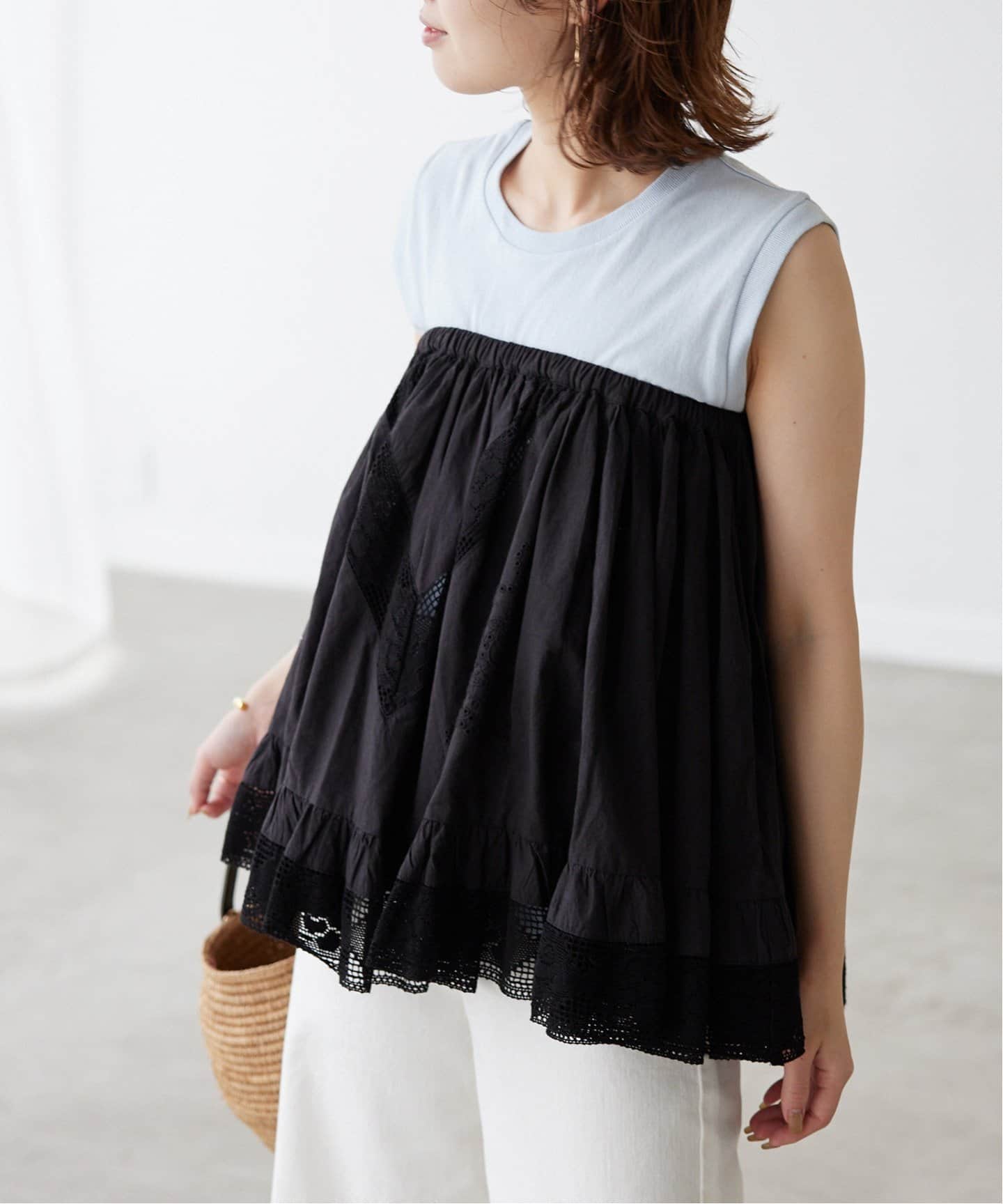 新品！crinkle crinkle crinkle 2way スカート SLOBE IENA（スローブイエナ）の「【crinkle crinkle crinkle
