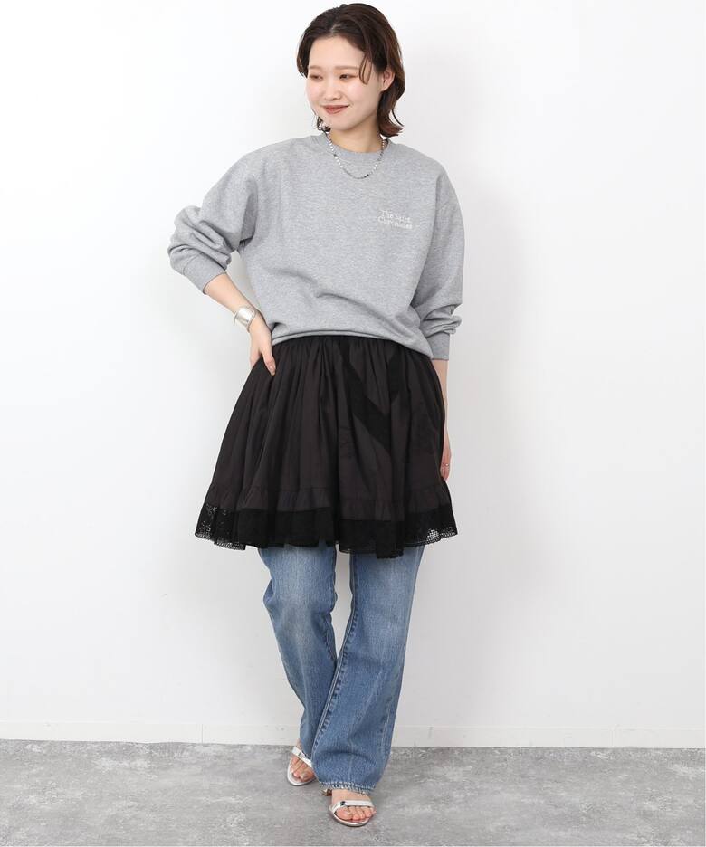 crinkle crinkle crinkle】SLOBE別注 2way embroideryミニスカート 
