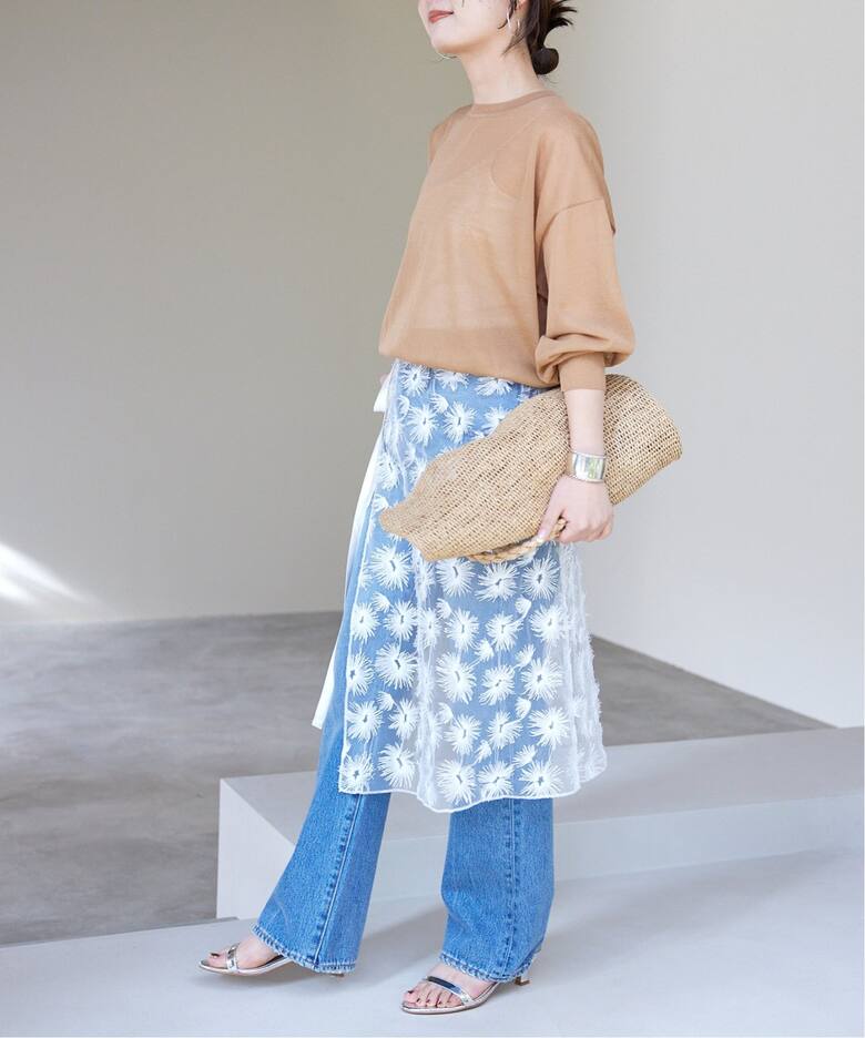 PROVOKE/プロヴォーク】チュールフラワーラップスカート（その他  