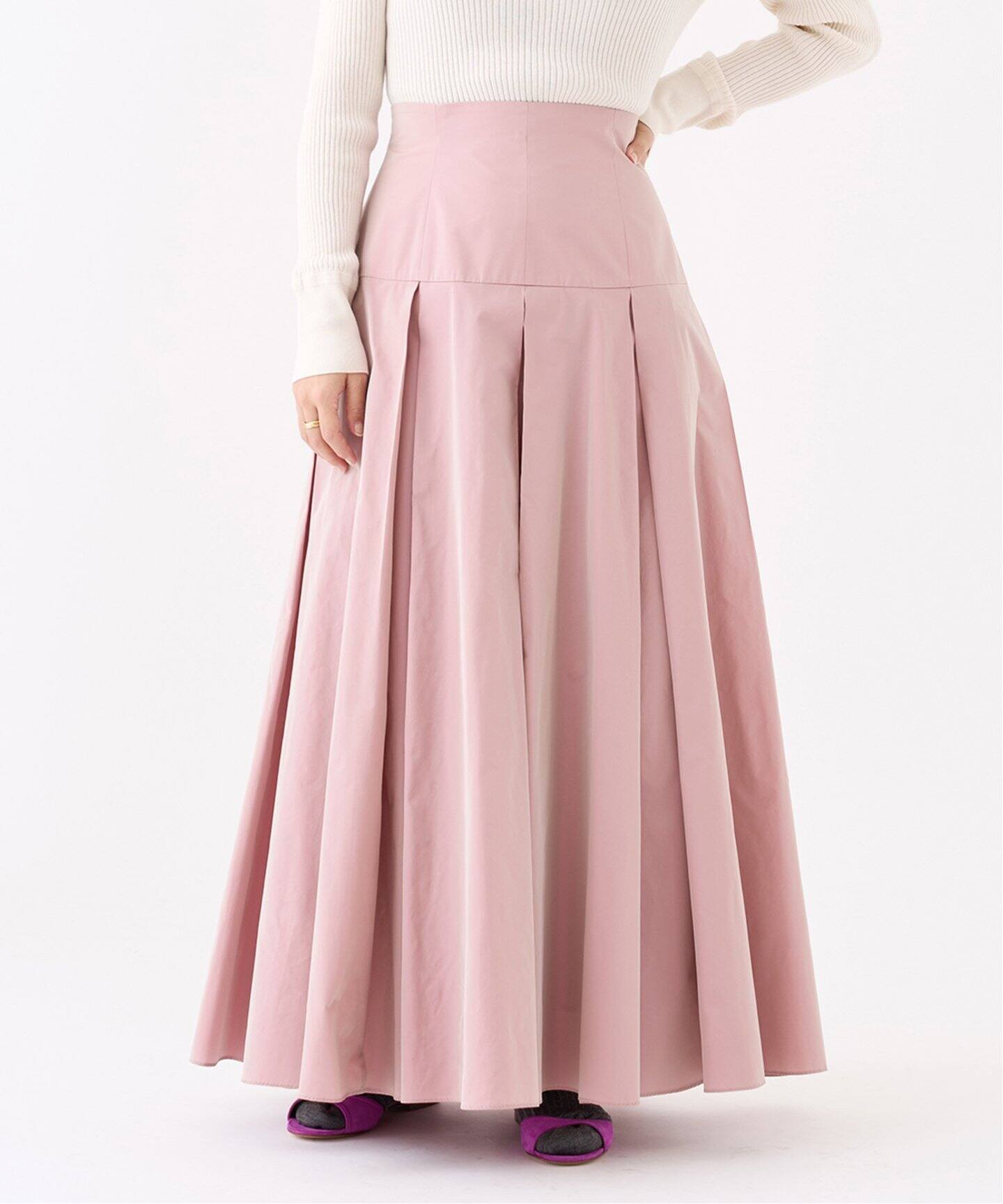 IENA LA BOUCLE ポリエステルタフタボリュームスカート（ロング 