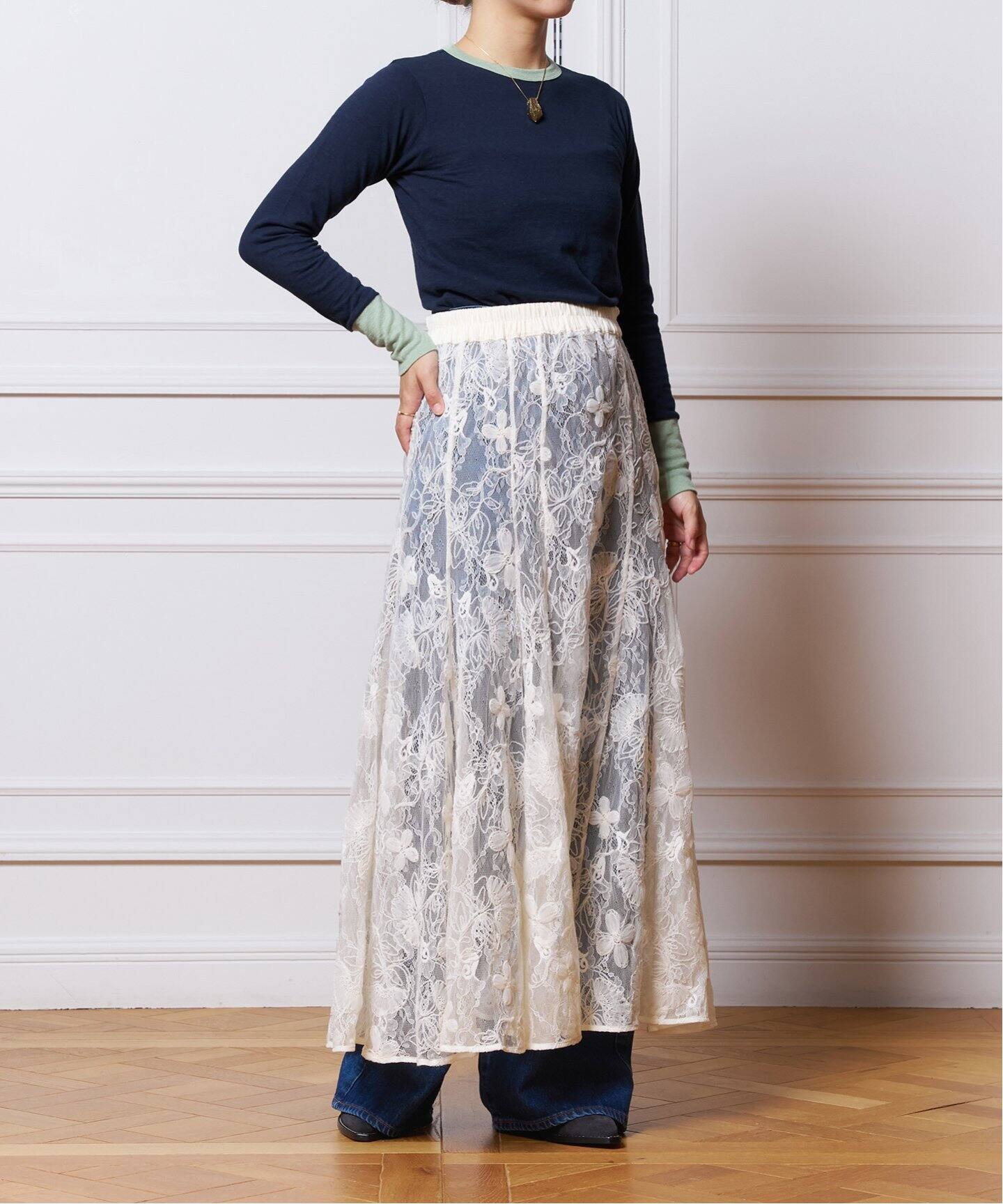 IENA LA BOUCLE 刺繍レーススカート（その他スカート）｜IENA（イエナ  