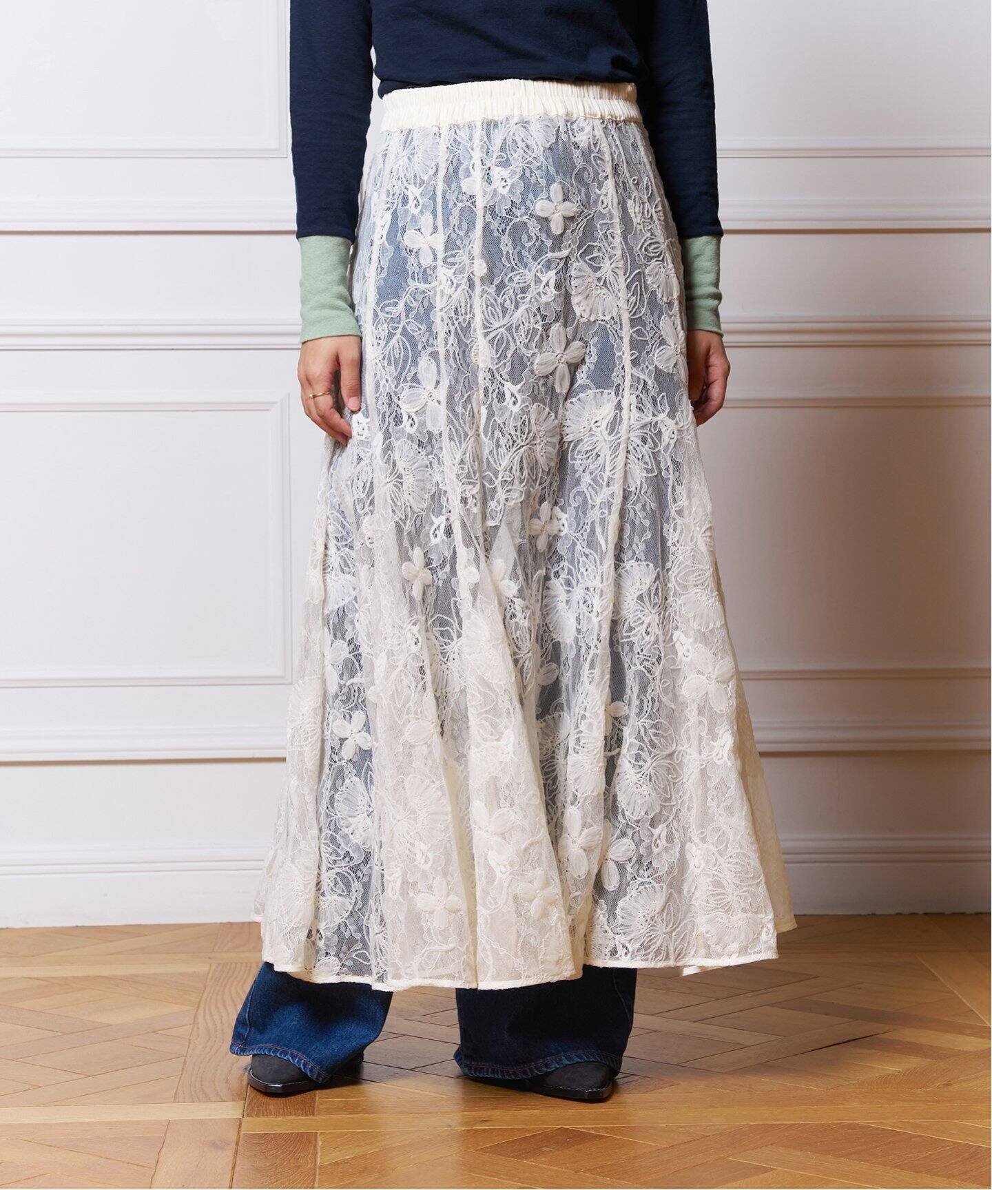 IENA LA BOUCLE 刺繍レーススカート（その他スカート）｜IENA（イエナ 