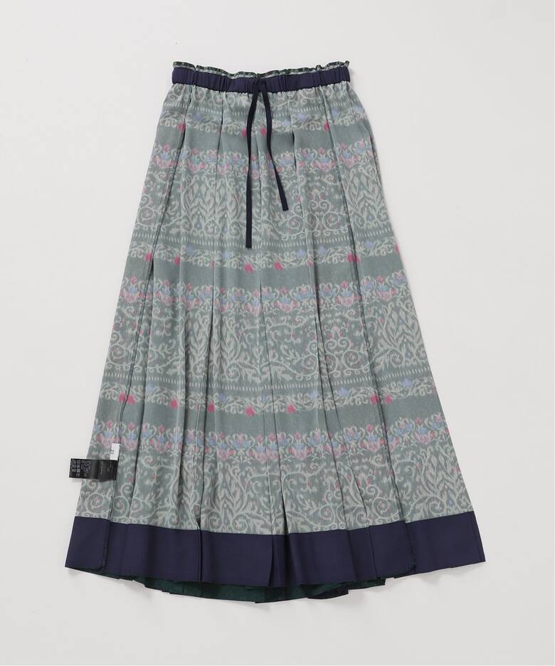 IENA LA BOUCLE ぼかしプリントプリーツスカート（ロング・マキシ丈  