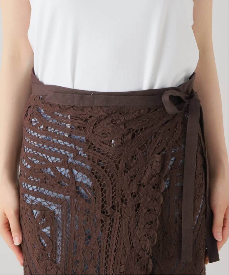 追加》IENA LA BOUCLE バテンレースラップスカート2（その他スカート  