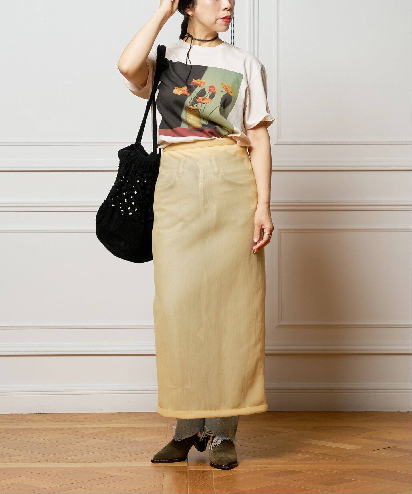 AURALEE/オーラリー ELASTIC SHEER NYLON スカート A24AS05ND（その他  