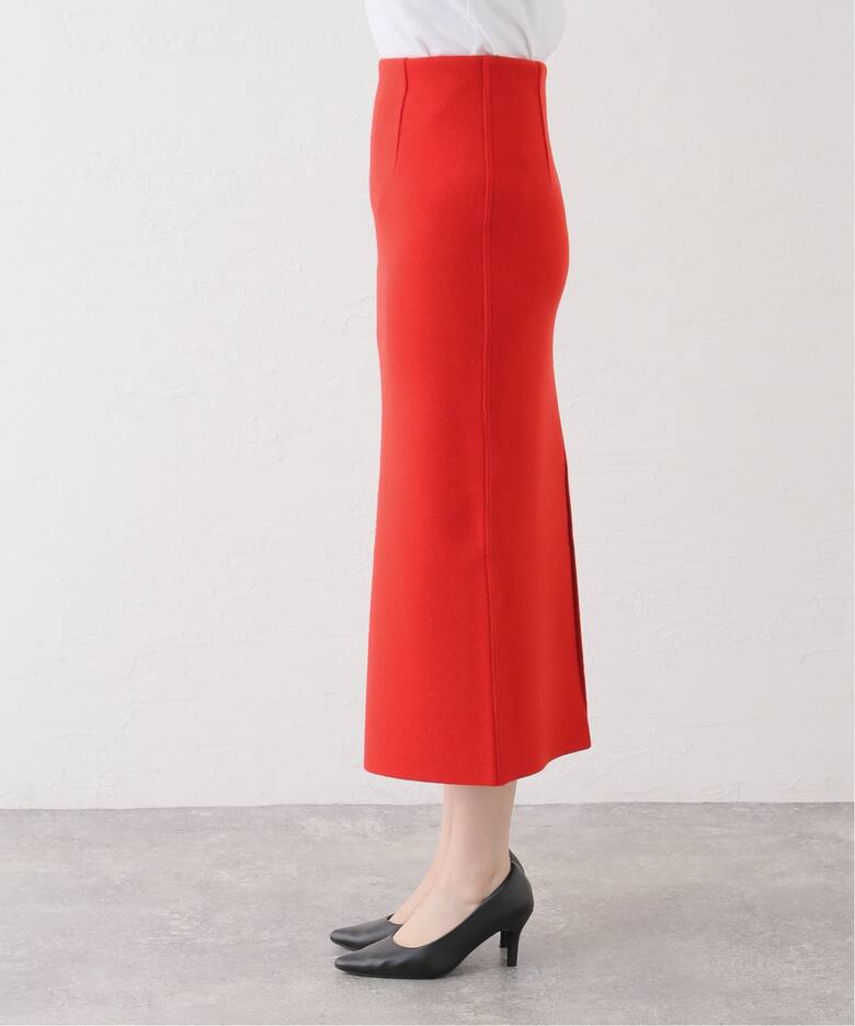 アンドミー andme セルフカットリブタイトスカート ウエストゴム （レッド） -靴＆ファッション通販 ロコンド〜自宅で試着、気軽に返品 AURALEE 赤 タイトスカート サイズ0