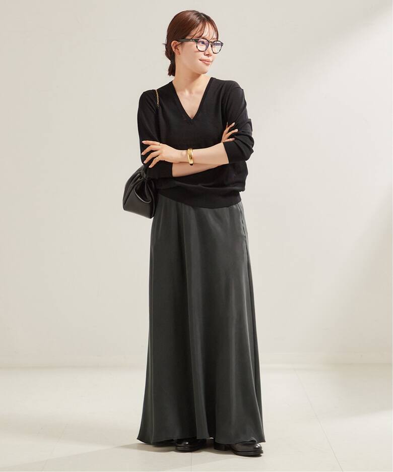 Washable Fibril Drape スカート（ロング・マキシ丈スカート）｜Plage 