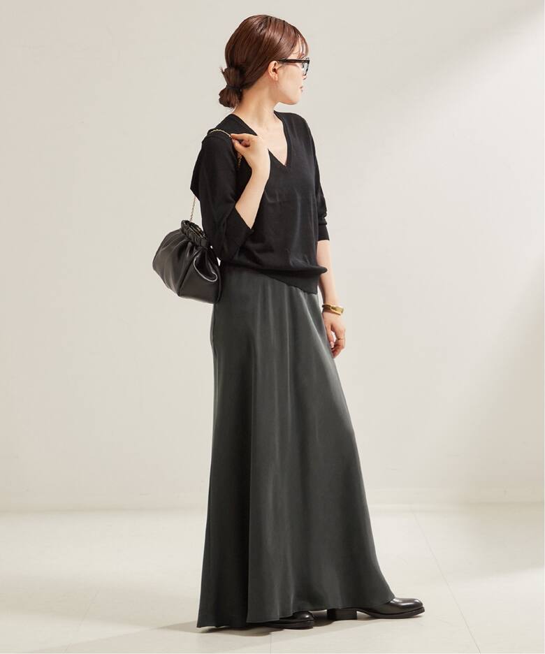 Washable Fibril Drape スカート（ロング・マキシ丈スカート）｜Plage 