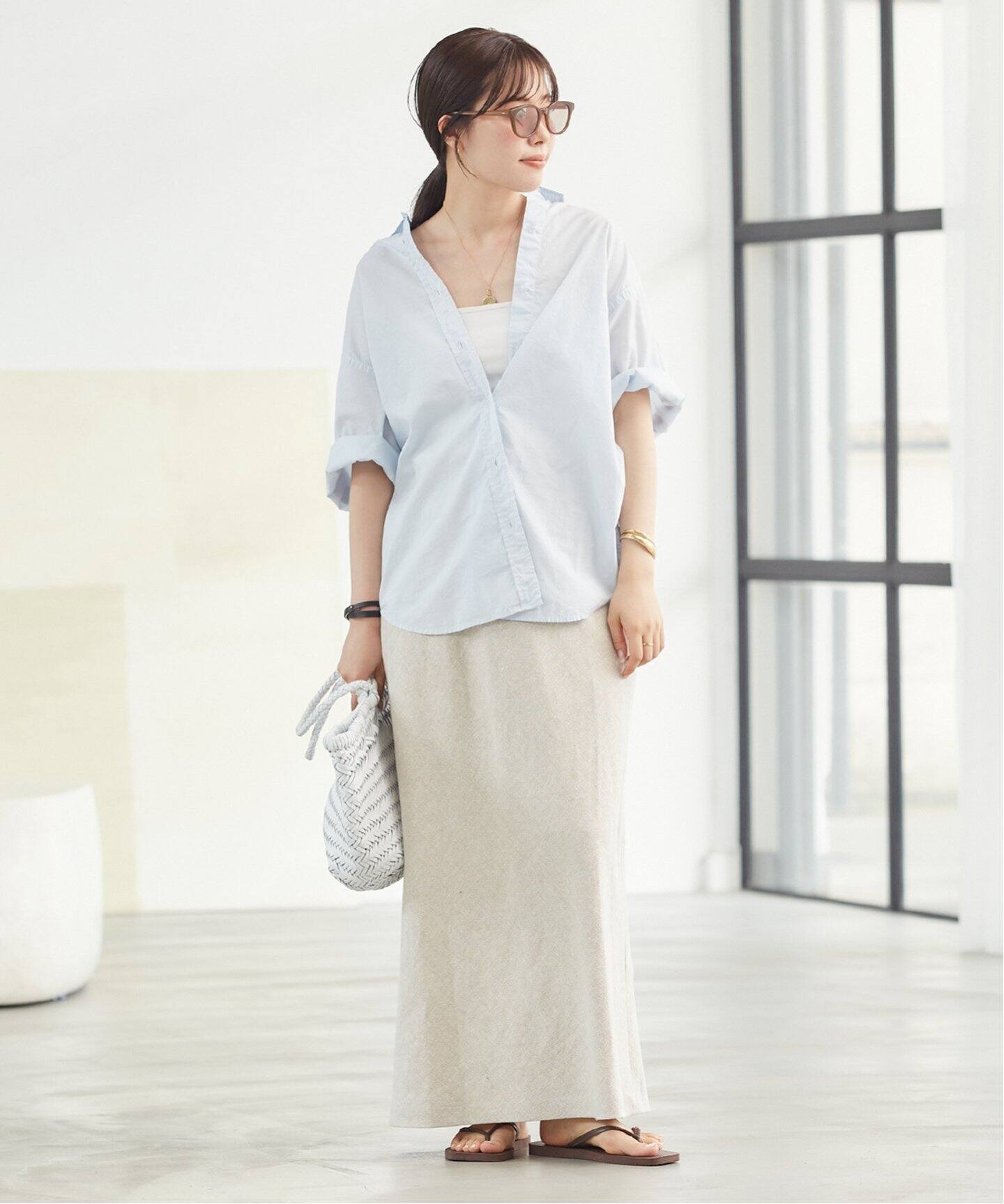 Slub Bias スカート（ロング・マキシ丈スカート）｜Plage（プラージュ  