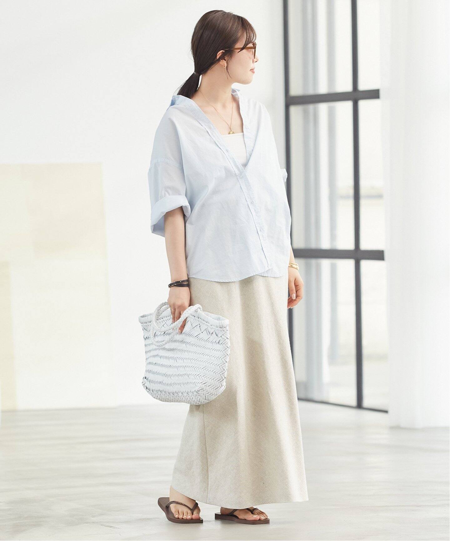 新品タグ付◇Plage◇Slub Bias スカート◇プラージュ